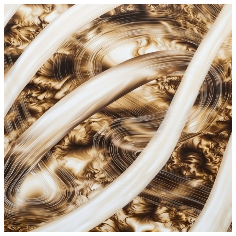 Swirling Brown Patterns Quilted Bedspread All Sizes, King