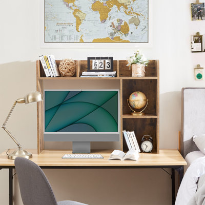 Classic Dorm Desk Bookshelf - Firewood