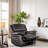 Transitional Recliner Chair with Pillow Arms & Welt Trim | Manual Recliner | Leather-Match Upholstery | FSC Certified | Living Room Essential-349193957
