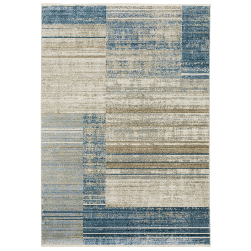 Eudaldo Geometric Indoor Rug, Rectangle 6'7" x 9'6"
