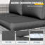 Coussin de siège / dossier d'extérieur (ensemble de 4 sièges, 4 dossiers)-2141078896