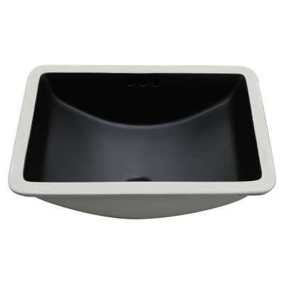 21"x15.05" Black Ceramic Bathroom Sink, High - Quality Build, Integrated Overflow, Seamless Counter Integration 18.91 Lb Undermount Streamlined Design, Stain , Space Saving Installation