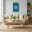 Motif de cristal de Noël flocon de neige sur fond bleu sarcelle-792055394