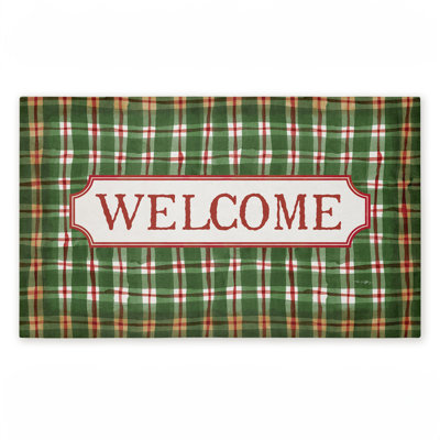 Paillasson Winter Plaid Cabin Welcome