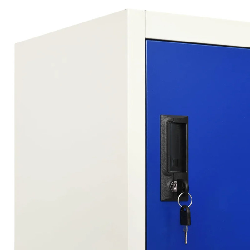 Wadlington Metal 1 - Tier 90cm Employee Locker, Grey/Blue