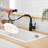 Single Handle Black Kitchen Faucet With Pull Down - Stainless Steel, Modern For And Bathroom Sinks Out 360 Rotatable, Ceramic Filler,-1739246804