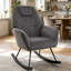 Frosted Velvet Rocking Chair