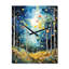 Forest Silent Symphony Pointillism II - Très grandes horloges murales florales-99632814
