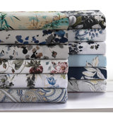 Tribeca Living Printed 300 Thread Count Sheets 100% Cotton Floral Sheet Set