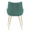 Fauteuil rembourré bleu sarcelle - Pieds dorés, confortable et stable, idéal pour une chambre, résistant aux taches, convient également au salon.