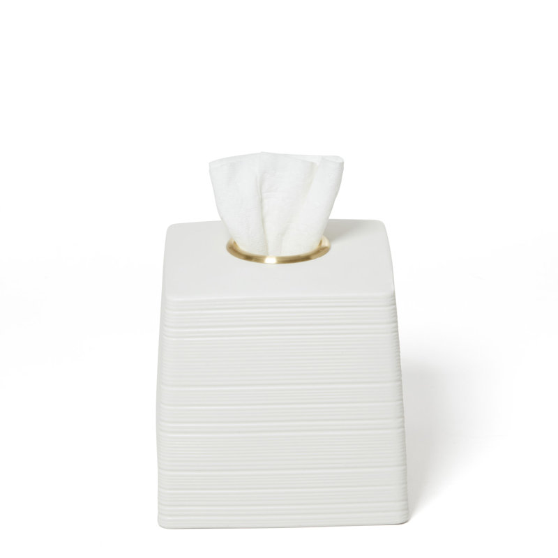 Dubai Tissue Cover, Brass Trim