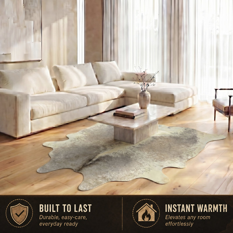 Tapis brun clair / blanc Kobe