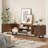 Modern TV Stand With Adjustable Glass Shelves Fits Up To 75" TV-445850543