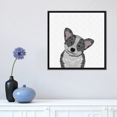 « corgi », reproduction d’art sur toile tendue angelika parker
