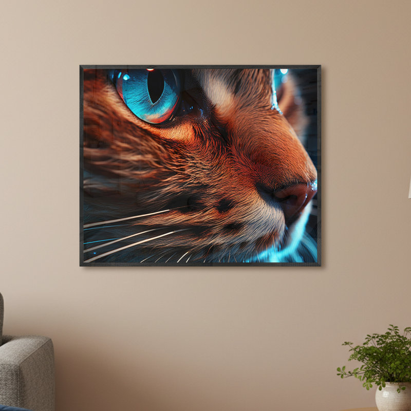 Single Picture Frame LED Illuminated Wall Art Wall Art on Glass / Aluminium, 50 cm H x 60 cm W