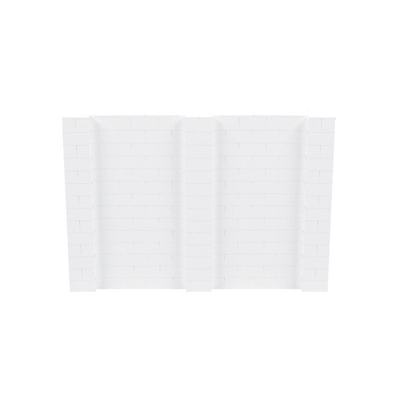 Ensemble mural de blocs géants 7 'T, H 84 po x l 120 po x P 12 po, Blanc