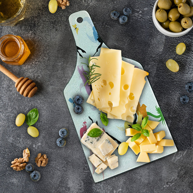 Ambesonne Fantasy Tempered Glass Cutting Board Pixie Elf Multicolor