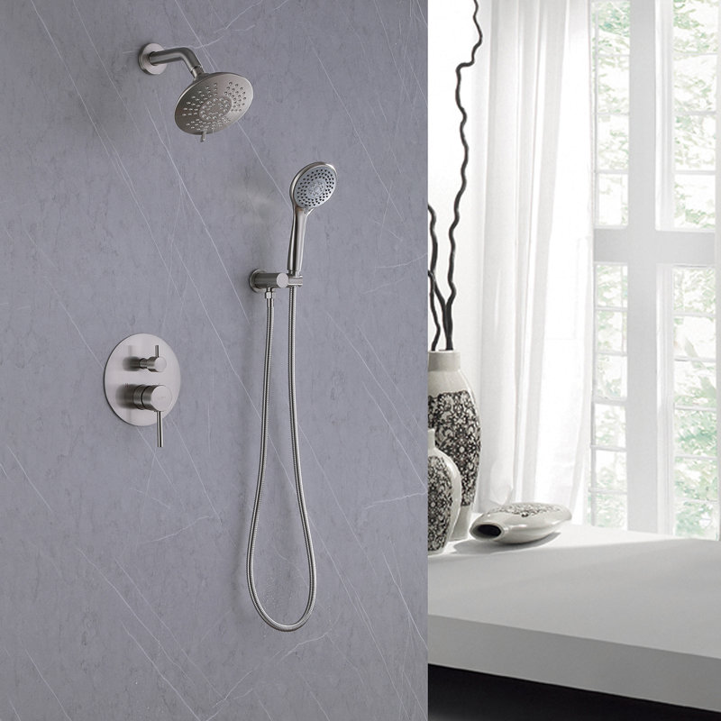 All-In-One Kit with Rough in-Valve, Brushed Nickel