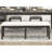 Dark Finish Wooden Dining Bench With Textured Beige Seat, 19" Seat Height, For Rustic Settings Upholstered Small Spaces-1226763935