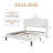Velvet Crown Wingback Upholstered Bed With Headboard, Full/Queen/King,No Box Spring Needed-671102987-671102988