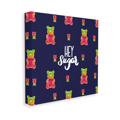 «Hey Sugar Candy Bear», art mural sur toile par Amelia Noyes