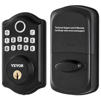Serrure de porte à empreinte digitale, serrure de porte d'entrée sans clé avec empreinte digitale / code du clavier / clé, verrouillage automatique, mot de passe anti-fouillis, indice de protection IP 63 pour la porte d'entrée, pêne dormant à clavi