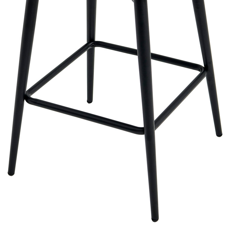 Betzalel Swivel Upholstered 27'' Counter Stool with Metal Frame