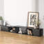 Meuble télé extensible, meuble télé moderne pour téléviseur de 110 po ou moins, console multimédia réversible en bois-438704738