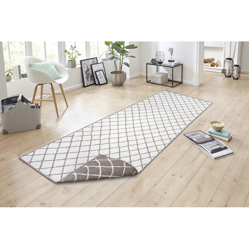 Malaga Flatweave Linen Rug, Runner 80cm x 250cm