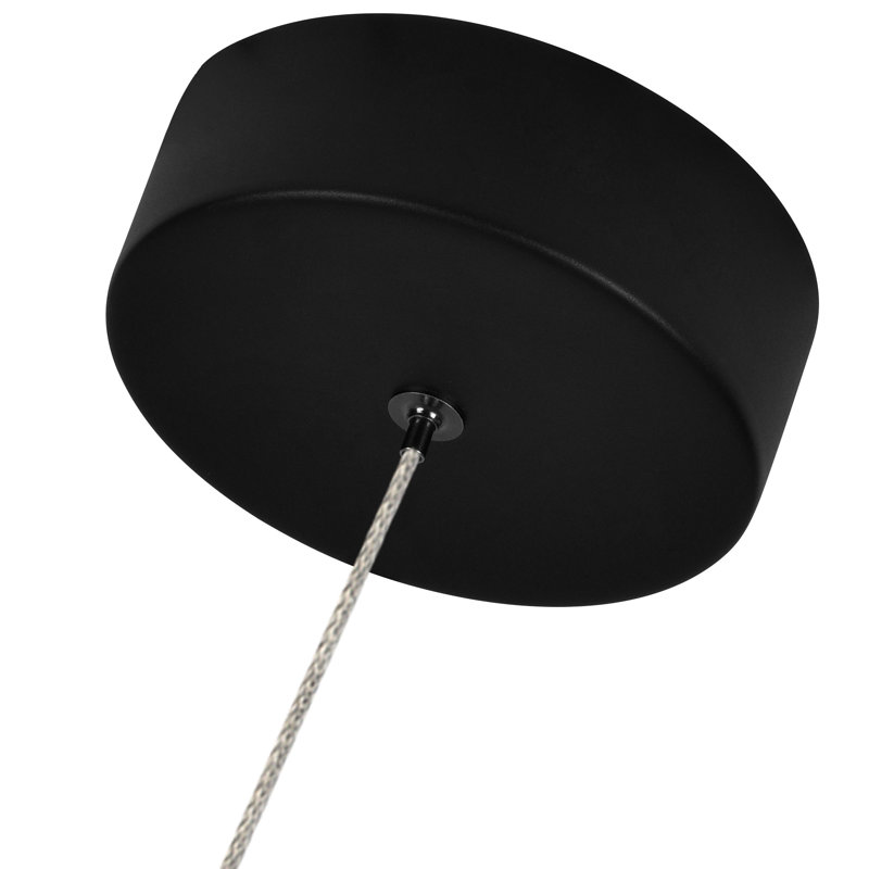 Roma Contemporary Gold LED Pendant Light with Glass Shade