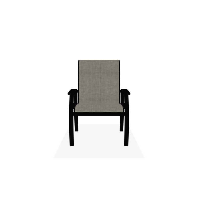 Belle Isle Outdoor Dining Chair, Black, Ella