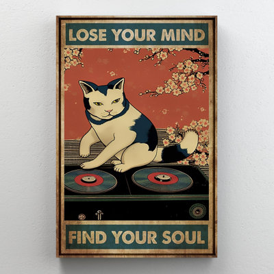 Chat, «Lose your mind», impression sur toile