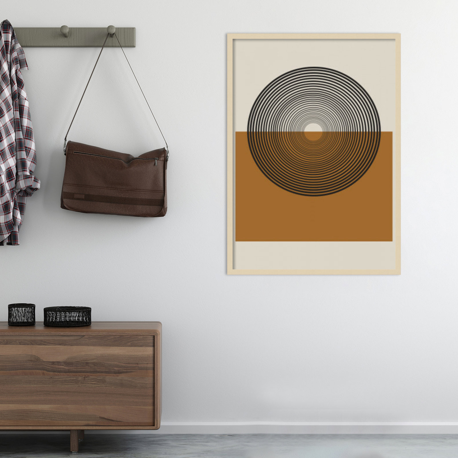 Retro Landscape by The Miuus Studio, Brown, 41" H x 30" W x 1" D