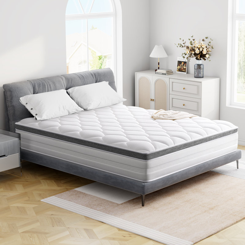Alwyn Home Wellsville 12" Memory Foam Hybrid Spring Mattress with Edge Support In a Box, Full