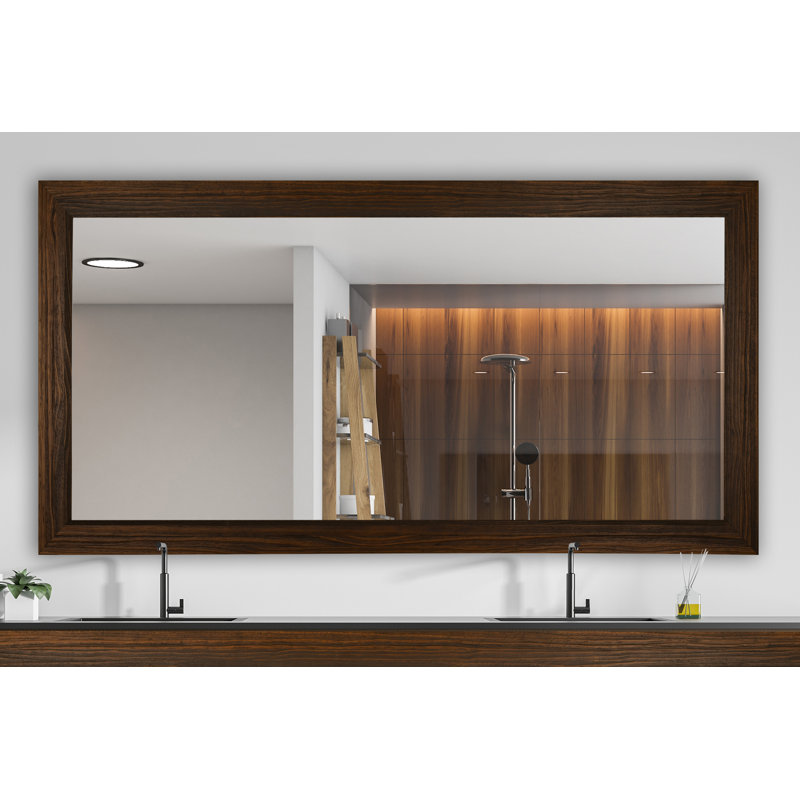 Miroir de salle de bain Dakston, 35,25 po x 55,75 po, Moka