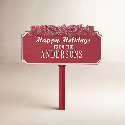 Happy Holidays Garden Stake