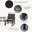 Fauteuils coulissants d'extérieur avec table basse Outsunny