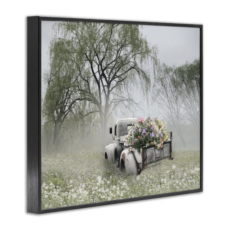 Art giclée sur camion par Lori Deiter, Giclée encadrée noir minuit, H 11 po x l 14 po