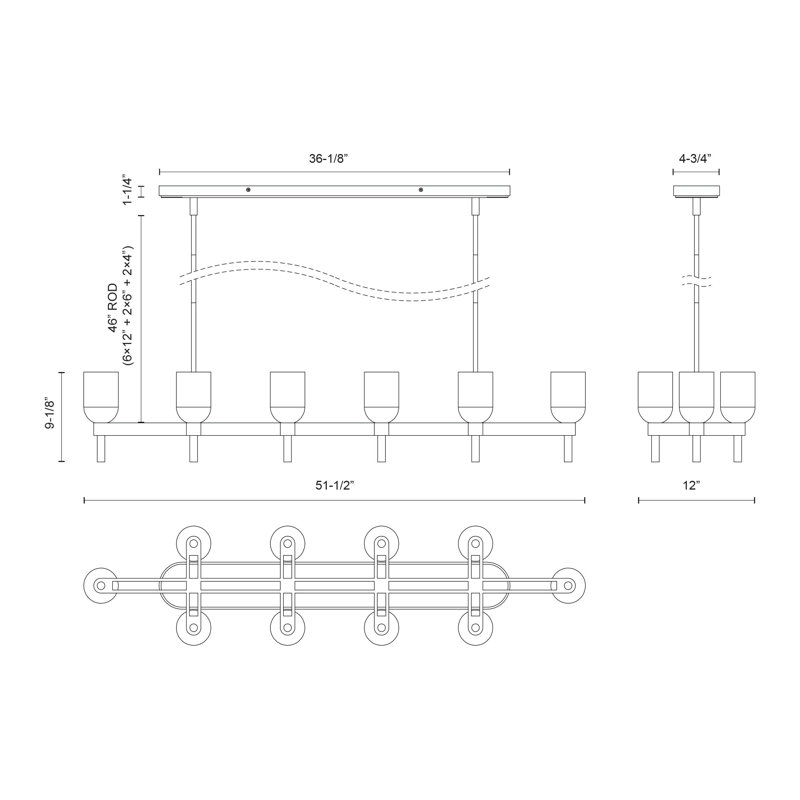 Lucian 10 - Light Pendant, Polished Nickel