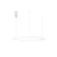 1 - Light White LED Waggon Wheel Pendant