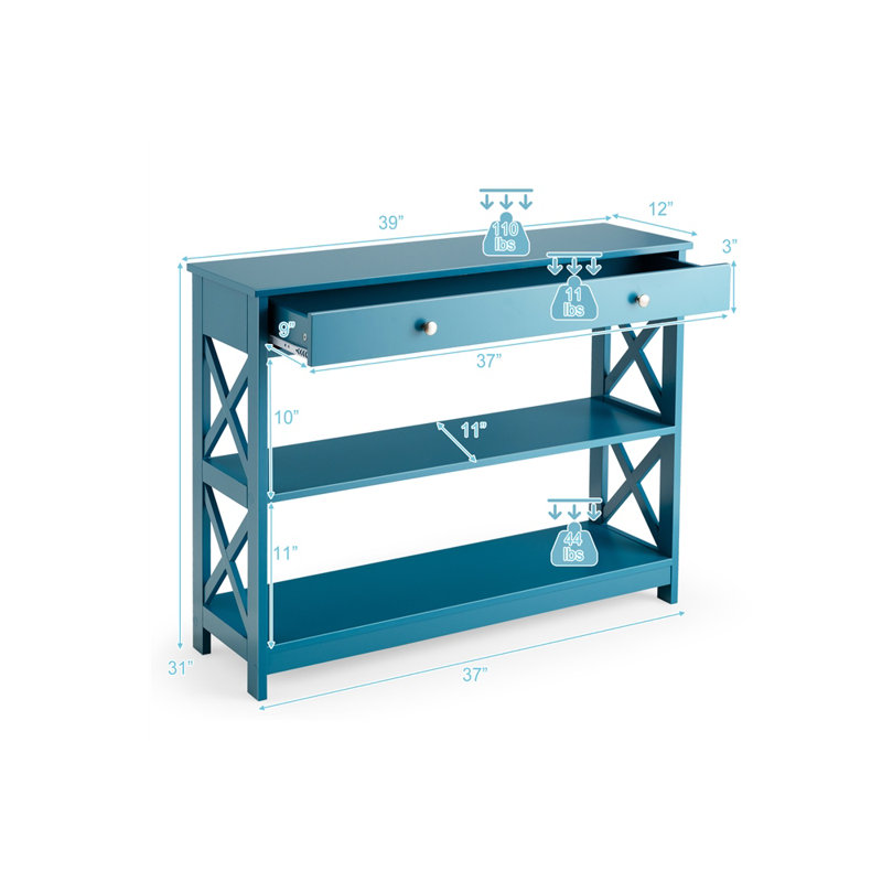 Friedrich 39'' Console Table, Gray