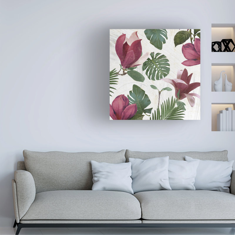 Art sur toile Sasha Magnolia, 14" H x 14" W
