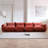 Minarik 4-Seat Chenille Fabric Upholstered Sectional Sofa-748750777