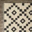 Byrne Geometric Handmade Flatweave Wool Black/Ivory Area Rug-161090695