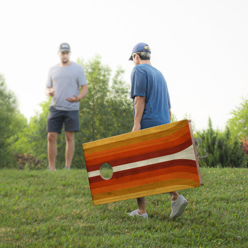Panneaux de cornhole rétro et incurvés orange Sig Pro