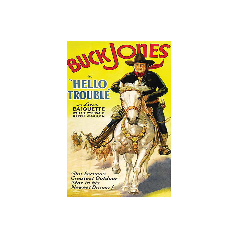 « hello trouble »-impression de publicités non encadrées, H 36 po x l 24 po x P 1,5 po