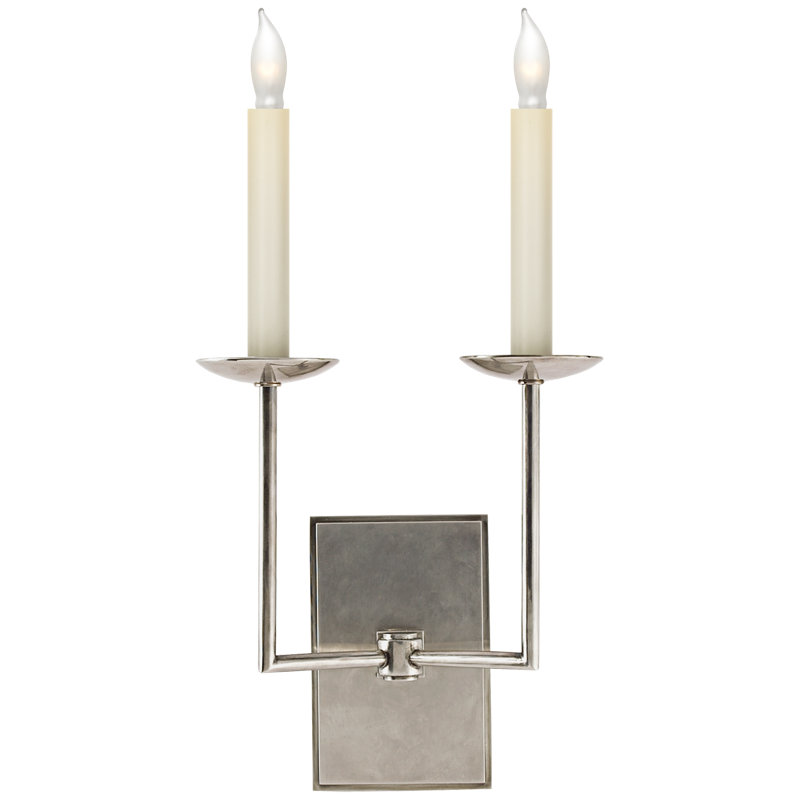 Right 2 - Light Candle Wall Light, Antique Nickel