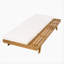 ENSEMBLE DE CHAISE LUNGE, ESPACE DISPONIBLE D'UN CÔTÉ, BOIS ACACIA SOLIDE AVEC COUSSIN DE LONGE (CRÈME ET PLI triple) - VERSION GRIS FONCÉ ASSORTIR-376044753