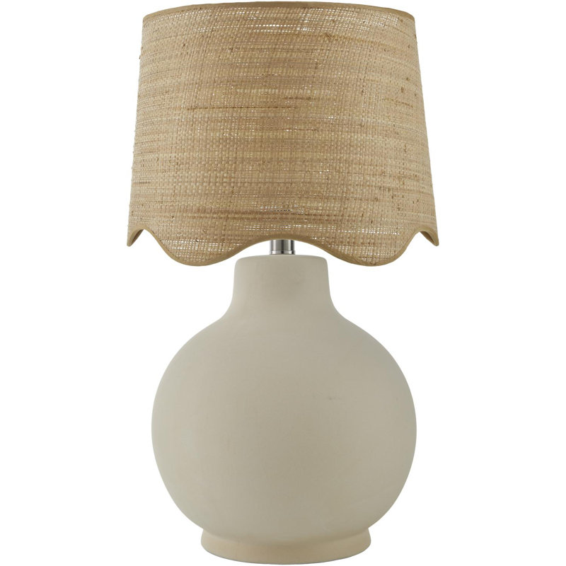Maura Accent Table Lamp, Tan, Cream, 22"H x 15"W x 15"D