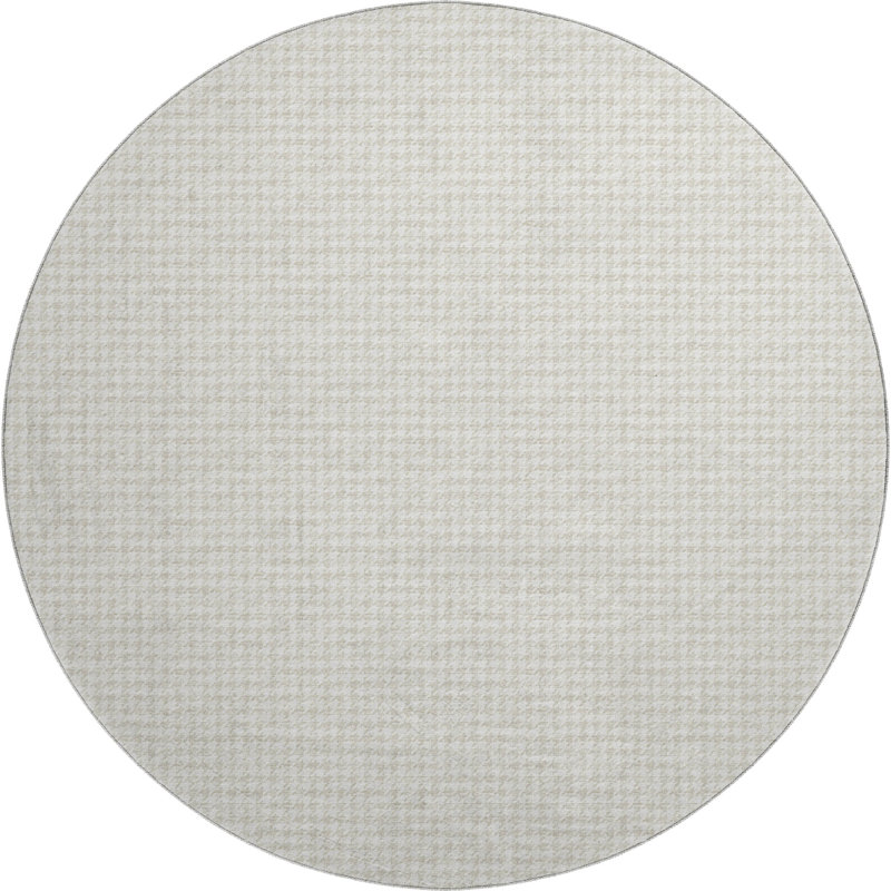 Premium Machine Washable Paullette AMF137 Linen Rug, Round 8'